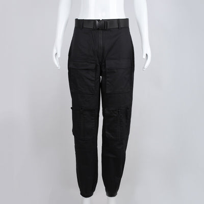 Instagoth slim waist pockets zipper casual bundle cargo pants overalls for women