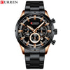CURREN Chronograph Sport Watches for Men Top Brand Luxury Military Wrist Watch Man Clock Chic Wristwatch