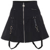 2022 Pleated skirt zipper patchwork Gothic Style pentagram charm for women street hipsters with belt
