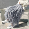 yarn layer cupcake fairy skirt knee length poncho flared dress for women