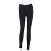 Pentagram hollow cut bandage pencil pants high waist tight fit zipper stretchable jeans casual pants for gothic streetwear