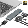 7 in 1 USB 3.1 Typ C Hub zu HDMI Adapter 4K Thunderbolt 3 USB C Hub mit TF / SD Reader Steckplatz PD für MacBook Pro / Air Dock