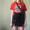 2021 sexy dark gothic ring chain split A-line skirt zipper cosplay chic streetwear