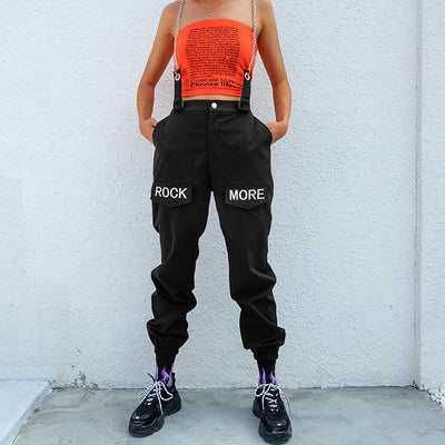 Rock and Roll Joggers Instashop cargo pants chic casual trousers overall