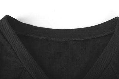 Bandage crossed dew umbilical short vest cami deep V neck bottomed basic shirt women top
