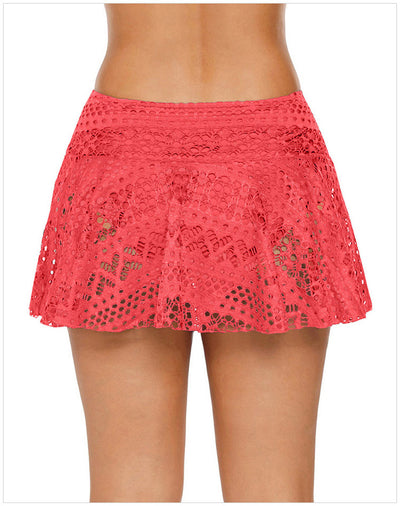 Crochet Lace Style 2020 Women Bikini Swimdress high waist boxer pants