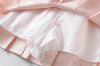 Neuer Faltenrock im College-Stil von Kawaii mit elastischem rosa Schwarz-Weiß-Gürtel