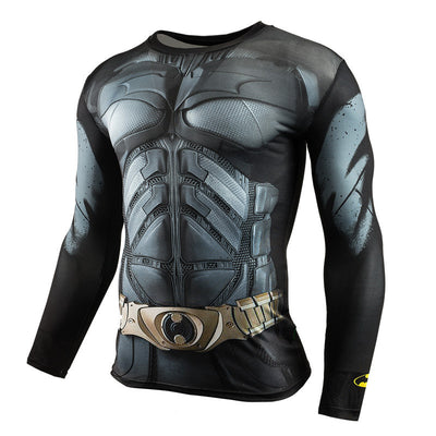 3D printed Compression T shirts Long Sleeve Pullover Fitness Top Superhero Panther Soldier ActiveWear Bodybuilding Tee