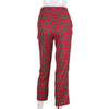 loose fit women retro checkered vintage straight  pants femme