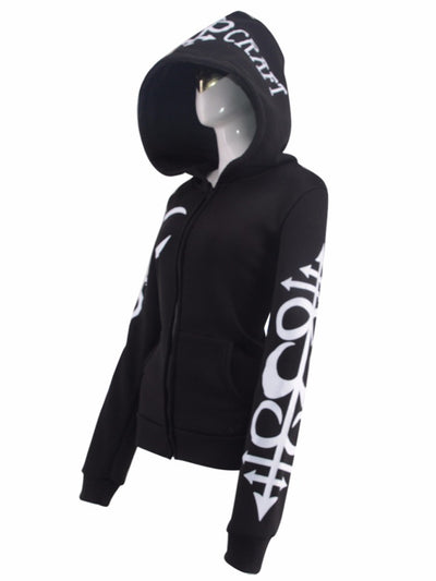Witch Craft big hood hooded Hoodie Sweatshirt Gothic Style for Women