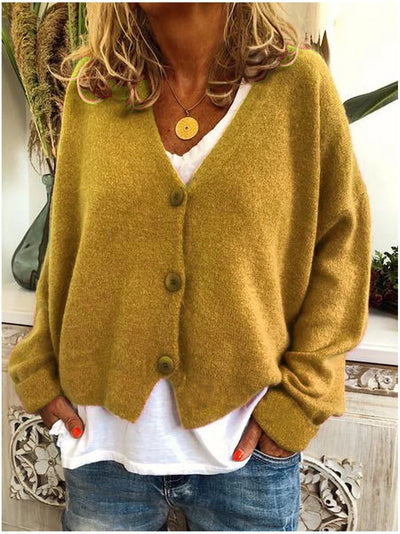 Herbst Winter Frauen lässig lose Pullover gestrickt Wolle Cardigan Mantel plus Größe viele Farben