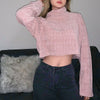 2021 women loose fit crop top casual turtle neck boxy knitwear velvet top sweater sweatshirt