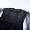 Dark Lolita sexy mesh velvet pleated skirt high waist wrap chic halter dress festive gothic