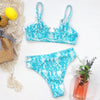 2020 Female swimsuit 2pc Bikini leopard solid color swimsuit Europe US Style Center Ring Various Pattern