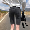 Blogger chic spandex jeans demi denim shorts slim fit riding pants casual pencil pants