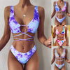 Krawattengefärbter Tethered Bikini 2-teiliger Badeanzug Sommerfarbe