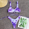 Tie-dyed Tethered Bikini 2pc Swimsuit Summer Color