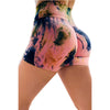 Frauen High Waist 2020 Tye Dye gedruckt Yoga Shorts Hosen für Workout Übung Laufen und Fitness Stretch Tight