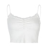 new silky strappy cami small vest sexy features lace sling crop top for femme