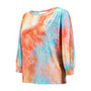 Sexy Round neck Open Back Sweater Autumn 2020 Loose Tie Dye Gradient long sleeve Pullover Top