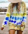  Women Tie-Dye Jumper Long Sleeve Loose Casual Sweatshirt Pullover Tops Plus Size Y-150