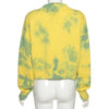 2022 Tie Dye Knitwear loose fit Woolen cardigan blazer crop top fashionable casual sweater for women