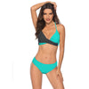 Prairie Chic 2-teiliges sexy Bikini-Set Brasilianischer Badeanzug Grüne Blätter PatchWork Pattern Plus Size erhältlich