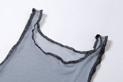 Turtleneck dew umbilical gauze dual layers split separate sleeves versatile bottoming T-shirt