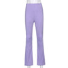 70s inspired flared bell-bottom casual pants pit rib tight fit high waist micro pull elastic trousers trousers