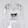 new top chain kawaii gothic demon print sling vest women cami