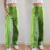 splicing straight pants loose fit bright color corduroy casual pants trousers hipsters plus size