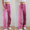 splicing straight pants loose fit bright color corduroy casual pants trousers hipsters plus size