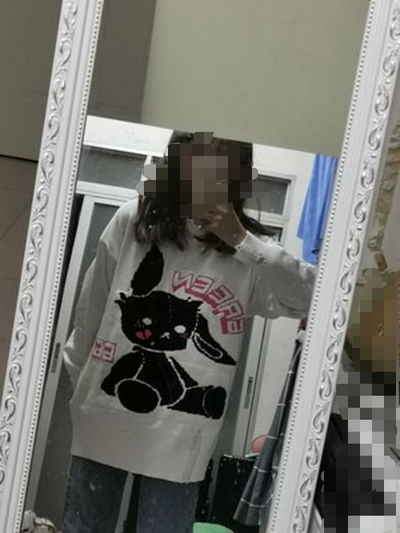 Kawaii harajuku retro chic alternative rabbit prints pullover crewneck sweater loose casual style premium women top