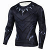 3D printed Compression T shirts Long Sleeve Pullover Fitness Top Superhero Panther Soldier ActiveWear Bodybuilding Tee
