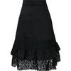 America gothic style punk rock mid-length skirt lace hem woven buckle and eyelet split steampunk skirt plus size