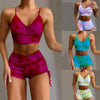 Badeanzug Yoga Damen Tie Dye Europa US Chic Style Bademode Bikini 2pc Top und Hosen Boxer