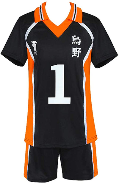 SuperHero Fans inspiriert Haikyuu Karasuno High School Volleyball Uniform Hinata Shoyo Cosplay Kostüm Shirt Shorts