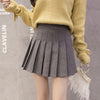 Anti wrinkle Woolen pleated skirt plaid pattern high waist A-line Uniform style for girls plus size