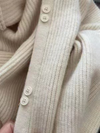 Hooded knitted cardigan double buttons placket loose soft warm sweater fruity colors sweater