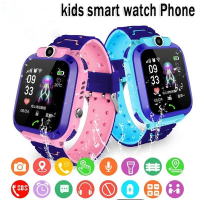 14mm Kinder Smart Watch SOS Telefon Uhr Elektronischer Zaun Mit Sim Karte Foto Wasserdicht IP67 Kinder Geschenk Für IOS Android