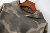 Trendy camouflage hooded crop top sweatshirt pullover military print hoodie pullover