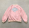 New soft girly college style cute love letter embroidery screw collar sweatshirt jacket harajuku