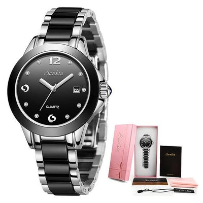 SUNKTA New Rose Gold Watch Women Quartz Watches Ladies Top Brand Luxury Girl WristWatch