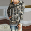 2020 Autumn WInter Hooded Camo Camouflage Print Slim Fit Sweater Hoodie Pullover Top Coat with pocket