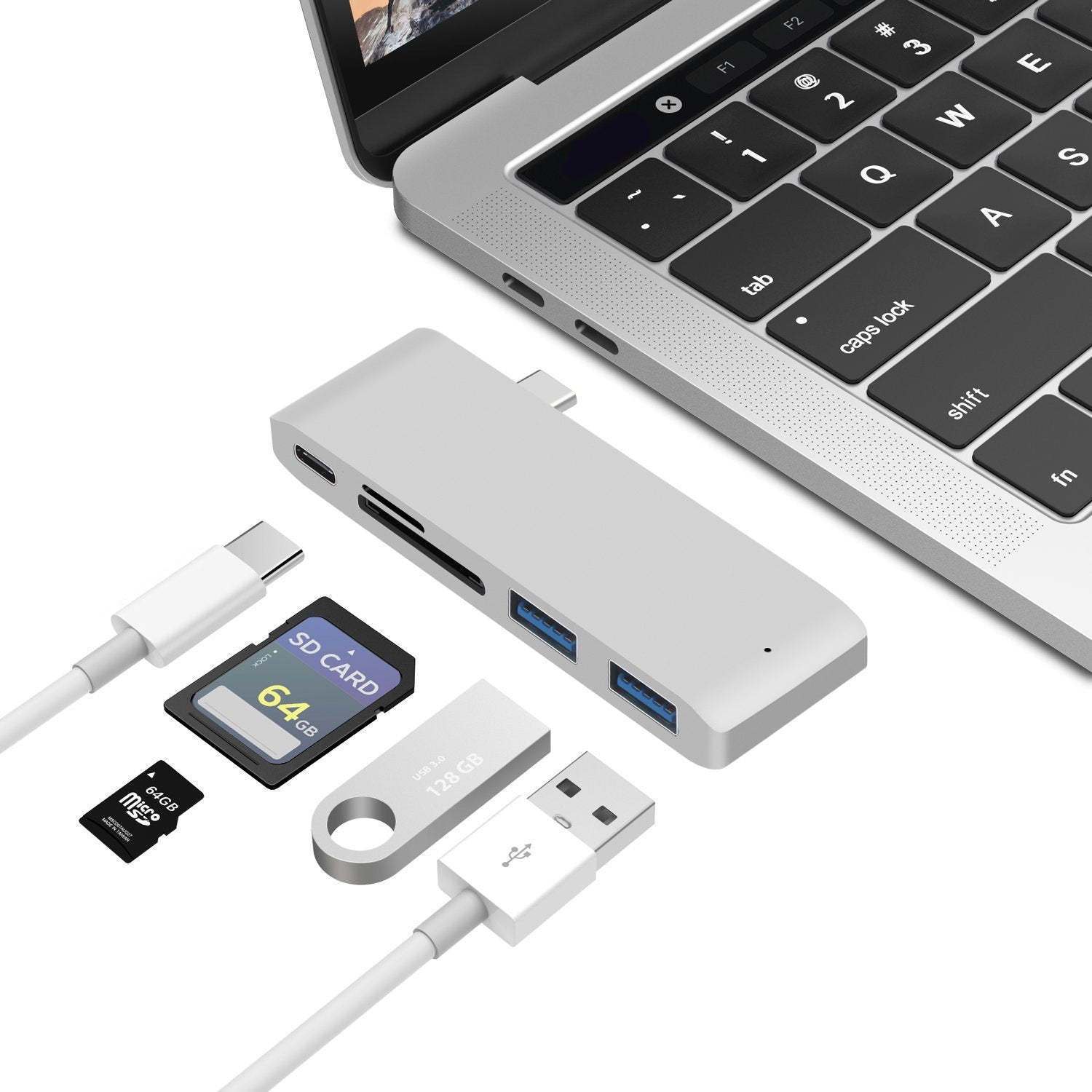 Für Macbook Pro Hub-Konverter USB-C zu HDMI-Adapter TF-Karte SD-Karte Dockingstation Kartenleser