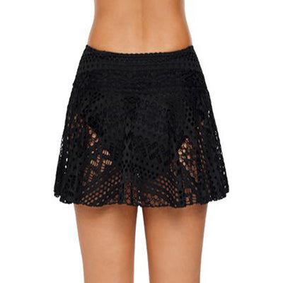 Crochet Lace Style 2020 Damen Bikini Swimdress Boxerhose mit hoher Taille