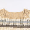 Spliced mismatched bolero flared sleeves crochet knitwear ultra short sweater