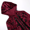 Rose floral print top and skirt 2pc set crop top hoodie cardigan umbrella mini skirt velvet festive apparel