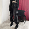 Retro Harajuku Streetwear Summer Cargo Pants with Dragon Prints Loose Fit Thin Jogger High Waist Casual Pants