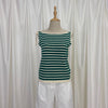 cotton linen chic knitwear striped vest casual knitted basic pullover retro vintage style